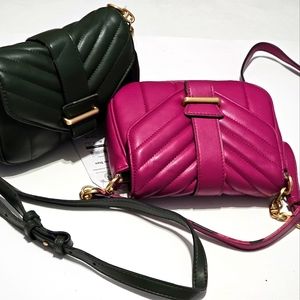 Time and Tru Women's Camber Crossbody Handbag Green,Pink,NWT